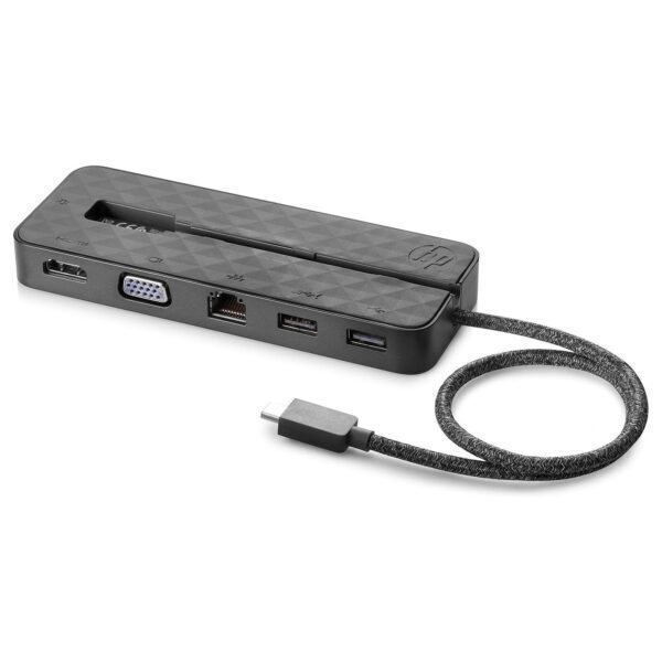 Adaptateur mini dock station HP – Hub USB-C vers 8 ports (USB, HDMI, VGA, etc.)