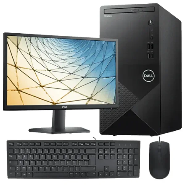 Bureau Dell Vostro 3910 i7 – 8 Go RAM, 512 Go SSD, DVD, DOS, Écran 22" FHD 12ᵉ génération