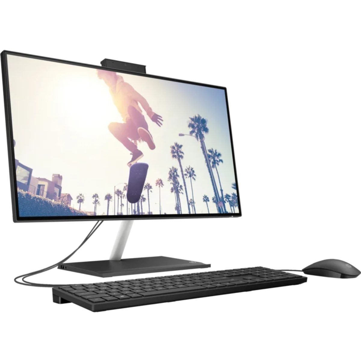 HP All-in-One 24-CB1025NH tactile 24" Blanc – Intel Core i5 12ᵉ génération, 8 Go RAM, SSD 512 Go, FreeDOS