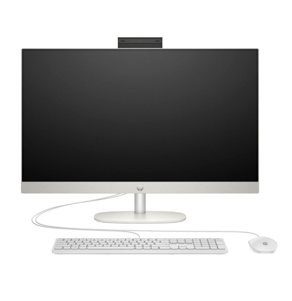 Bureau All-in-One HP 27 CR0008i NH – Intel Core i5, 16 Go RAM, 512 Go SSD, 27", DOS, Blanc