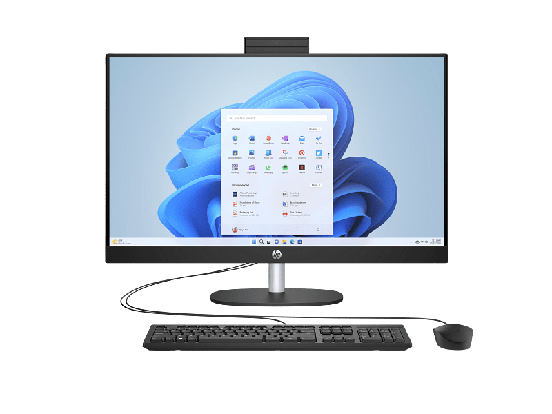 Ordinateur de bureau tout-en-un HP 27-cr0036nh, écran 27", Intel Core i7 14e génération, 32 Go RAM, SSD 1 To, non tactile, noir