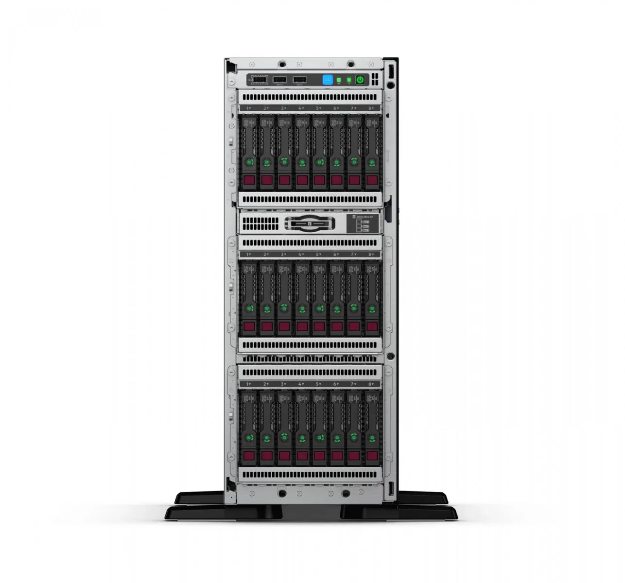 Serveur HPE ProLiant ML350 Gen10 – Intel Xeon Silver 4210R, 32 Go RAM, 8 baies SFF, alimentation 850W – Image 2