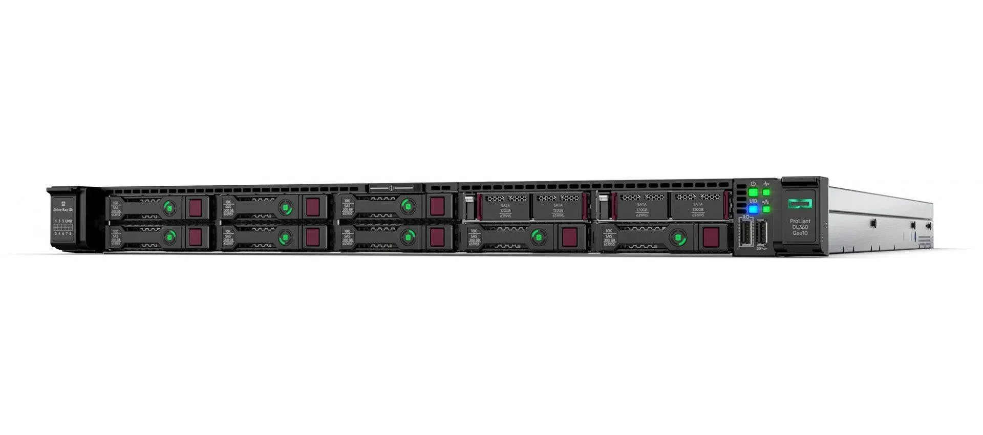 Serveur HPE ProLiant DL360 Gen10 – Intel Xeon Silver 4208, 32 Go RAM, 8 SFF, alimentation 500 W (P19774-B21) – Image 2