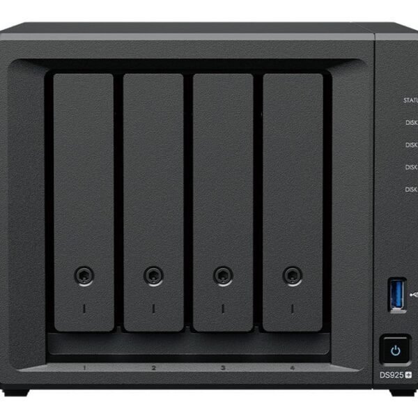 Serveur NAS rackable Synology RackStation DS925+ – 4 baies, processeur AMD Ryzen, solution de stockage professionnelle