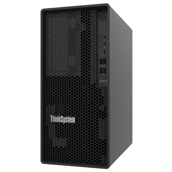 Serveur Lenovo ThinkSystem ST50 V2 Xeon E-2324G 16 Go RAM SSD 1,92 To entreprise double alimentation 500 W