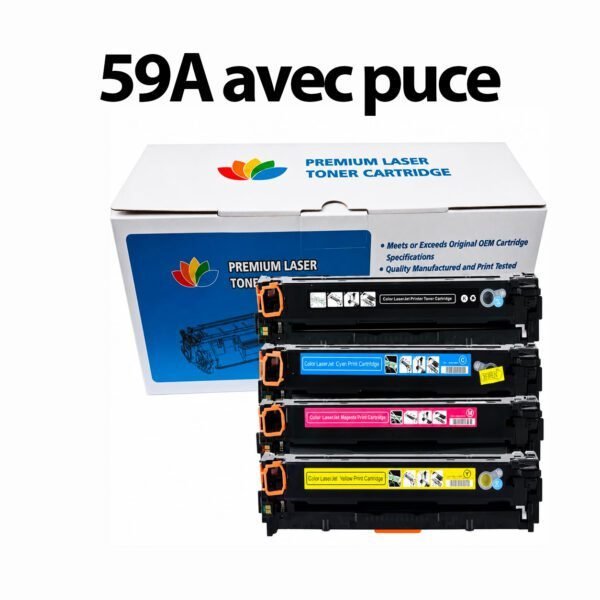 Cartouche Toner Laser Premax 59A avec puce - Noir / Compatible HP