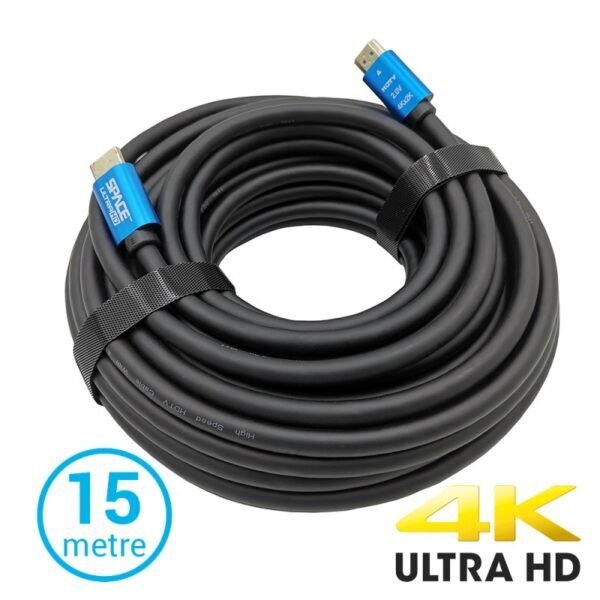Câble HDMI 15 m 4K Haute Définition – Transmission Audio/Vidéo Ultra Stable
