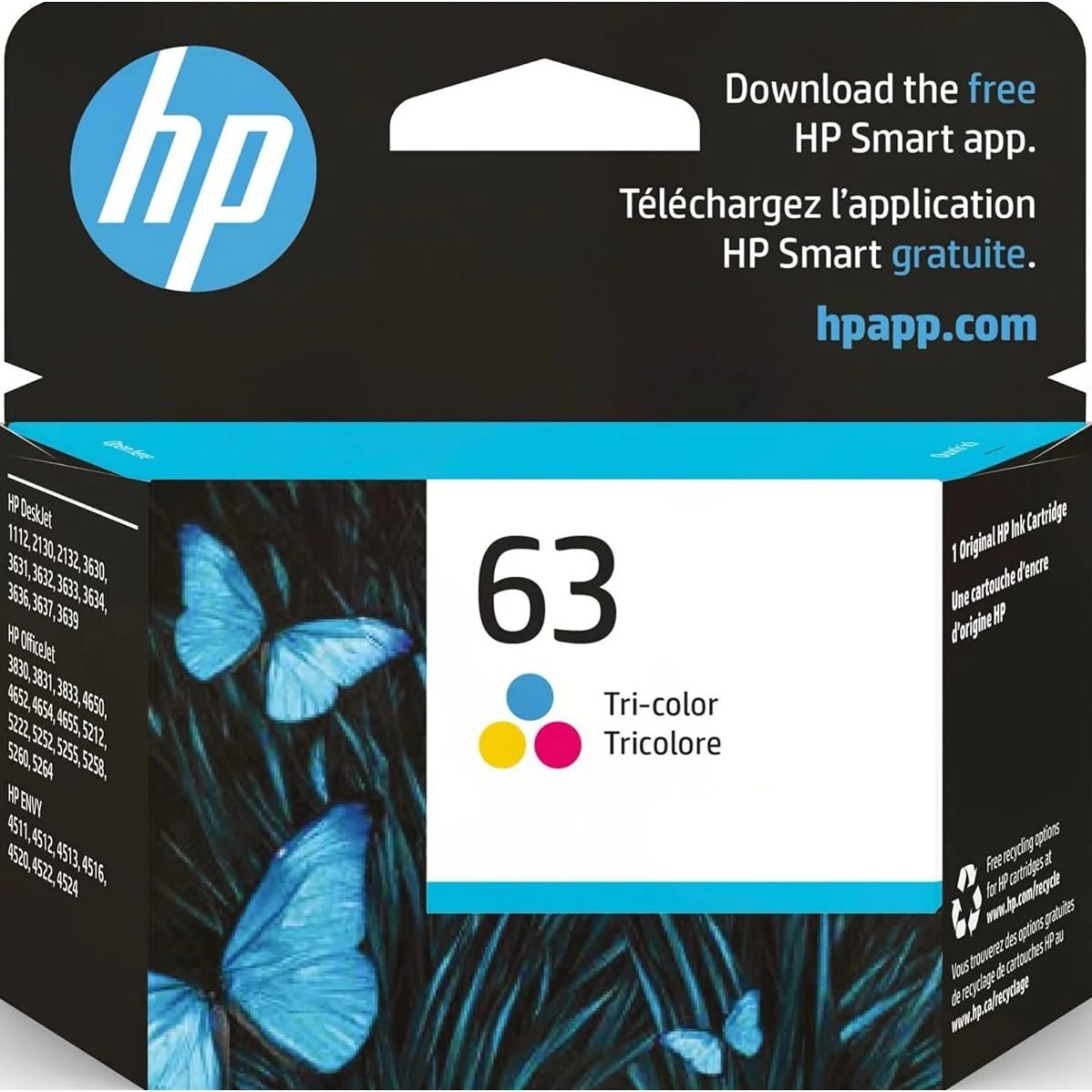 Cartouche d’encre HP 63 Couleur