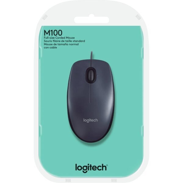Souris USB Filaire Logitech M100 – Simplicité, Confort et Précision