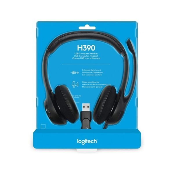 Casque Filaire Logitech H390 avec Micro USB – Son Stéréo HD & Réduction de Bruit