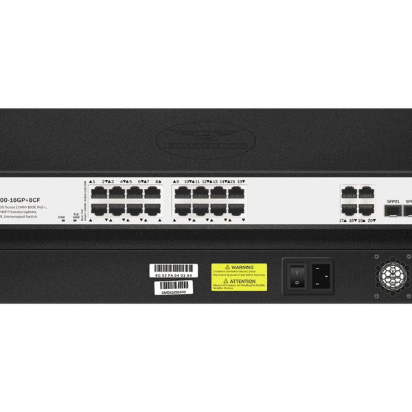 SWITCH COMMANDO SCOUT E1000 16 GE PoE+, 4GE / 4SFP