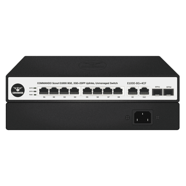 SWITCH COMMANDO SCOUT E1000 8 FE POE+ , 4GE / 4SFP