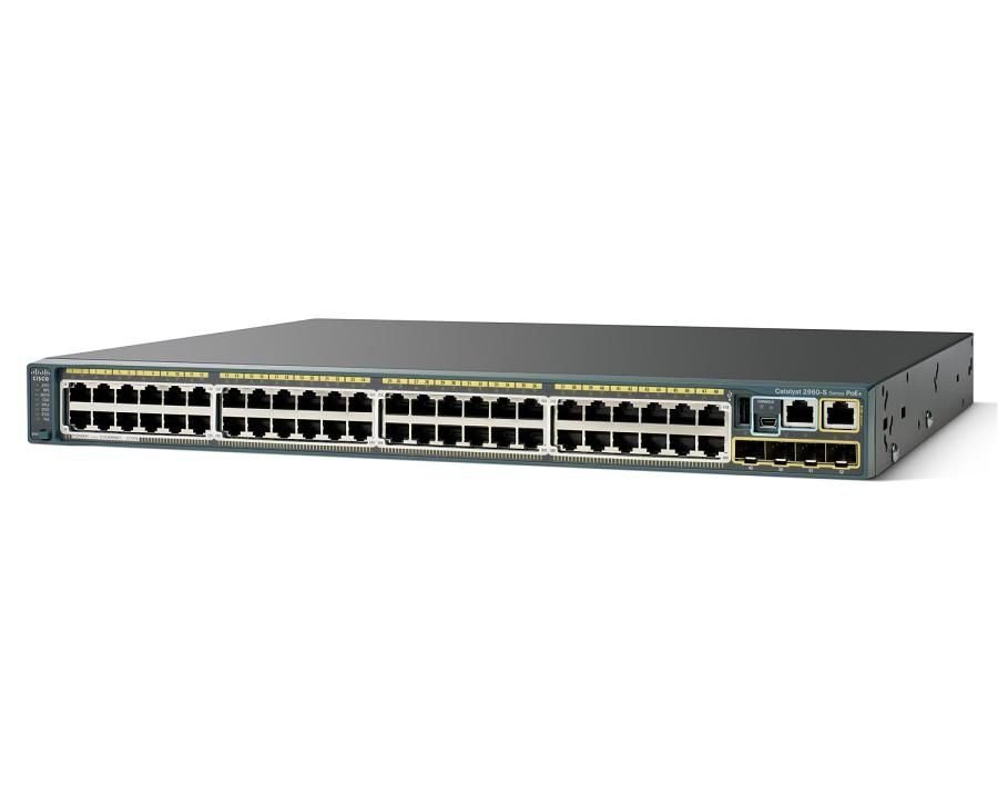 SWITCH CISCO CATALYST MANAGEABLE C2960S-48FPS-L 48 PORTS GIGABIT POE+ REFURBISHED 740W