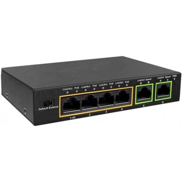 Switch Golden Gate PoE 4 Ports (4+2+1) – Commutateur Réseau PoE Haute Performance