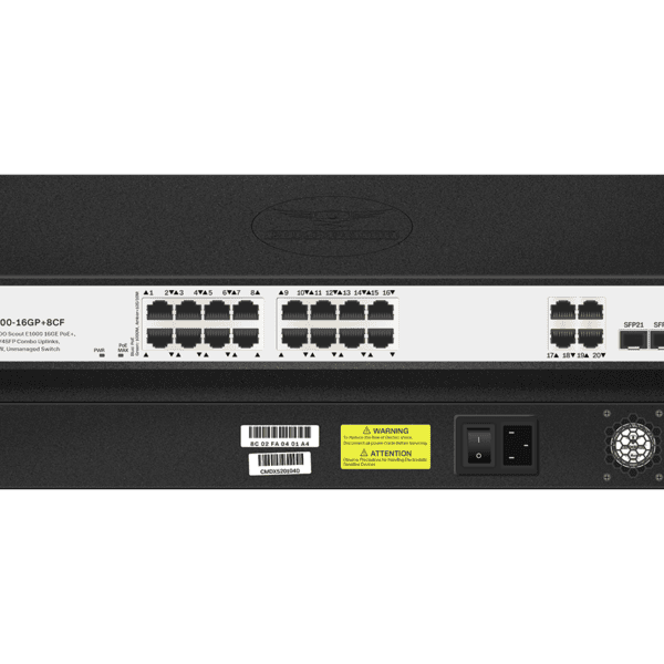 Switch Commando Scout E1000 16 GE PoE+, 4GE / 4SFP