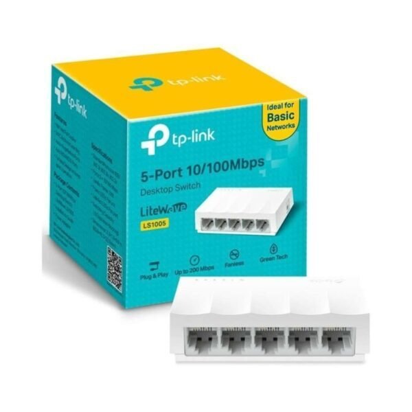 TP-Link LS1005 – Switch Réseau 5 Ports Fast Ethernet 10/100 Mbps Plug & Play