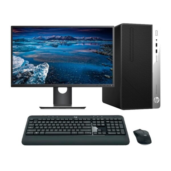 Bureau HP ProDesk 400 G4 – Dual Core, 8 Go RAM, SSD 512 Go ou HDD 1 To, écran 22" Full HD HDMI/VGA (Reconditionné)