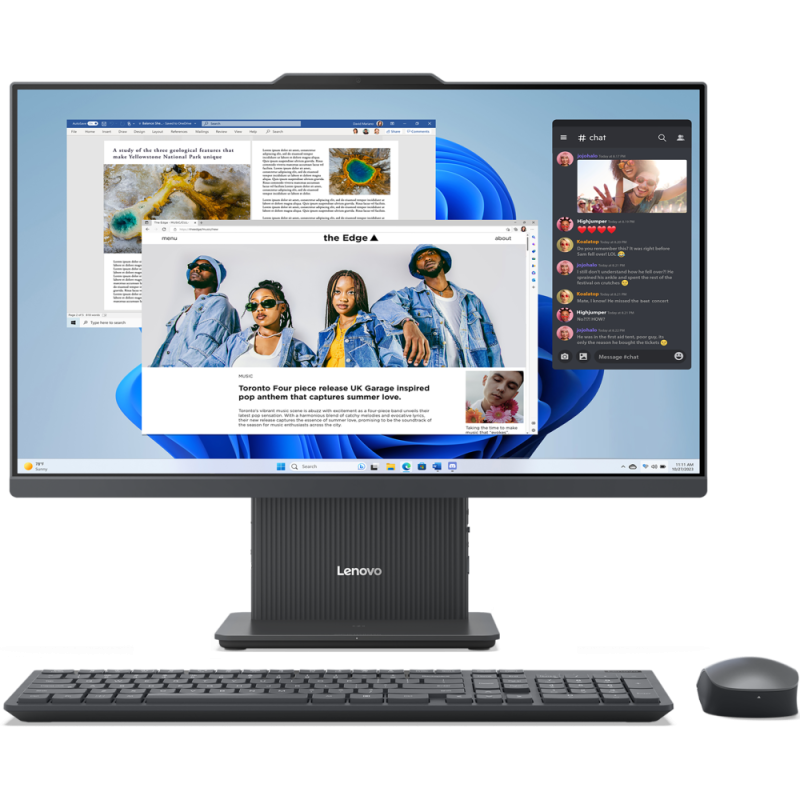 Lenovo IdeaCentre AIO 24IRH9 – PC Tout-en-Un 24" – Intel Core i7 13e Génération – 8 Go RAM – SSD 512 Go – DOS