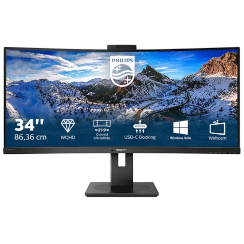 Écran Philips 34" Incurvé UltraWide WQHD – 346P1CRH