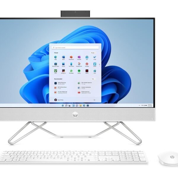 HP All-in-One 24-cb1010ny – Core i3, 4 Go RAM, SSD 256 Go, écran 23,8" Full HD, DOS, blanc
