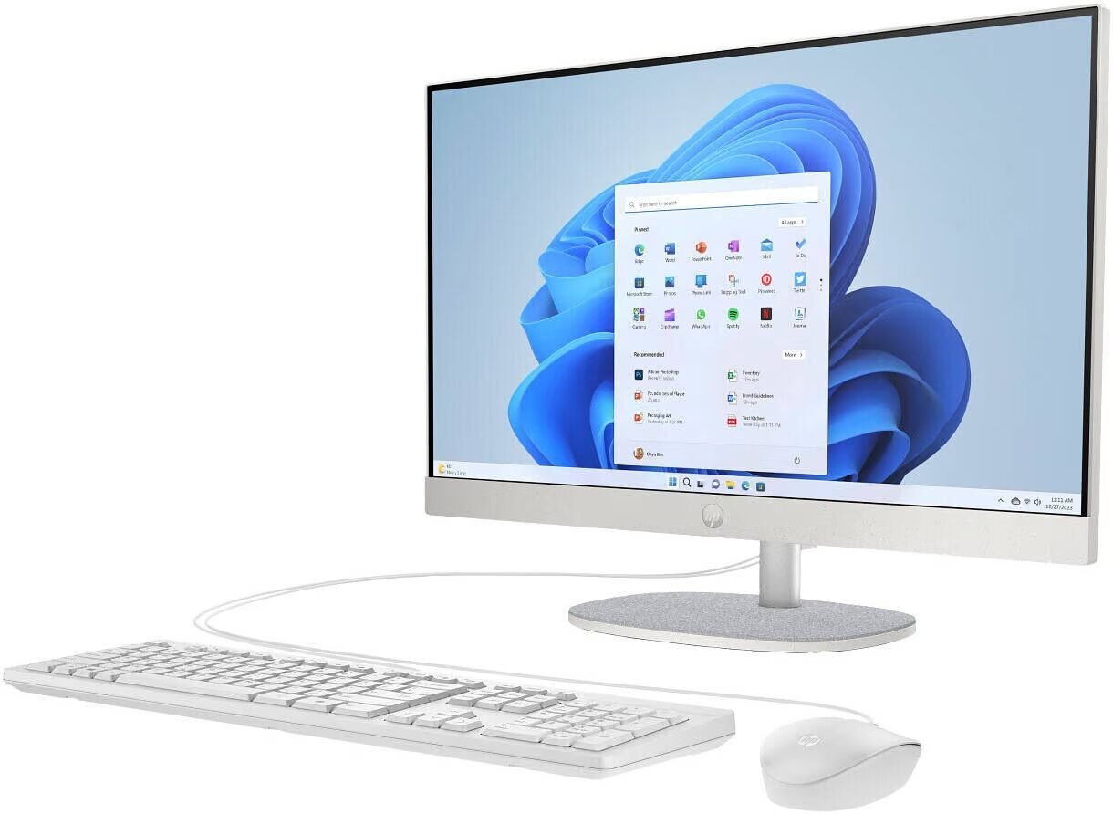 HP All-in-One 24-cr0342nh i5 13e génération, 8 Go RAM, 512 Go SSD, écran tactile 24", blanc, DOS – Image 3