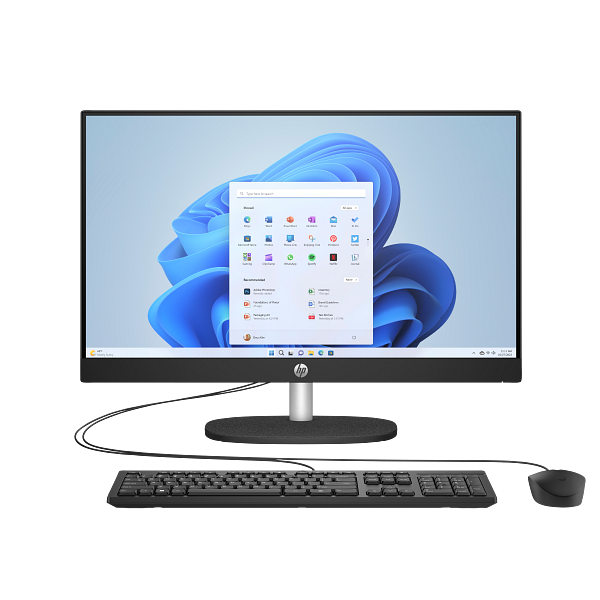 Ordinateur tout-en-un HP 24-cr0122nh, Intel Core i5-1335U, 8 Go, SSD 512 Go, écran tactile 23,8" FHD, DOS – Noir